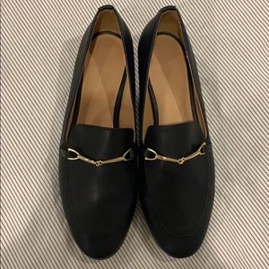 Ann Taylor Loft New 8.5 Black Leather Loafers